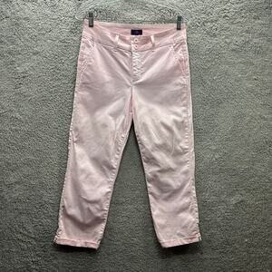 NYDJ Size 6 Pink Capri‎ Stretchy Pants Rhinestones on Cuffs Comfort Casual